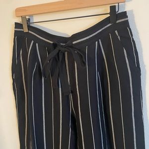 black pinstripe pants